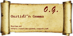 Osztián Gemma névjegykártya